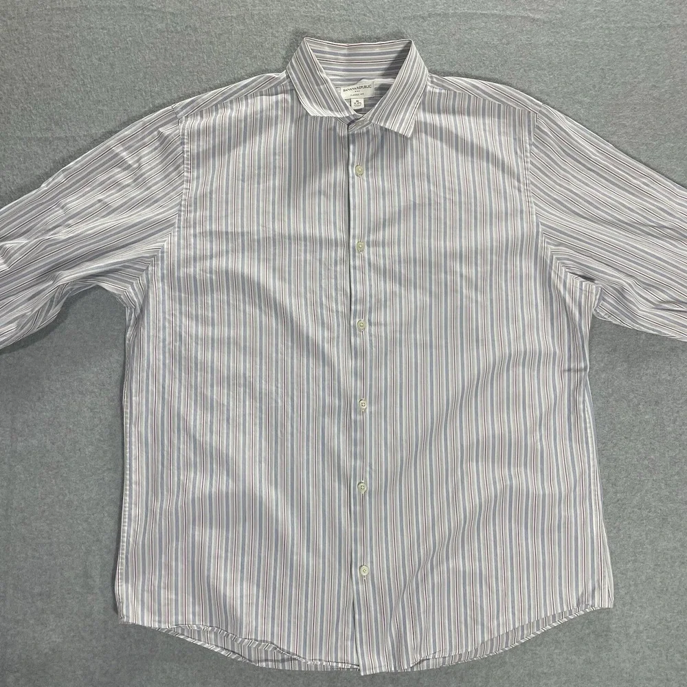 Banana Republic Shirt Classic Fit Cuffed Button Up Mens‎ Long Sleeve X-Large